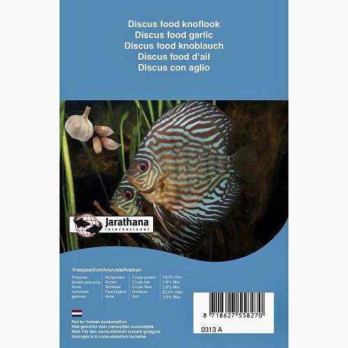 Nourriture congelé pour Discus + ail extra dans une emballage de blister